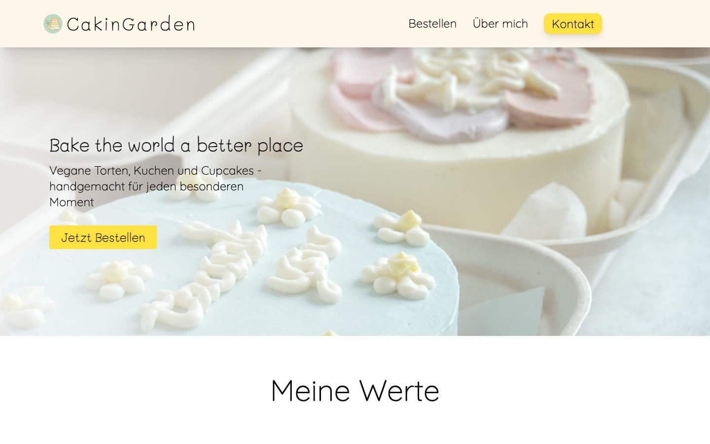 CakinGarden, Website – vegane Auftragskonditorei