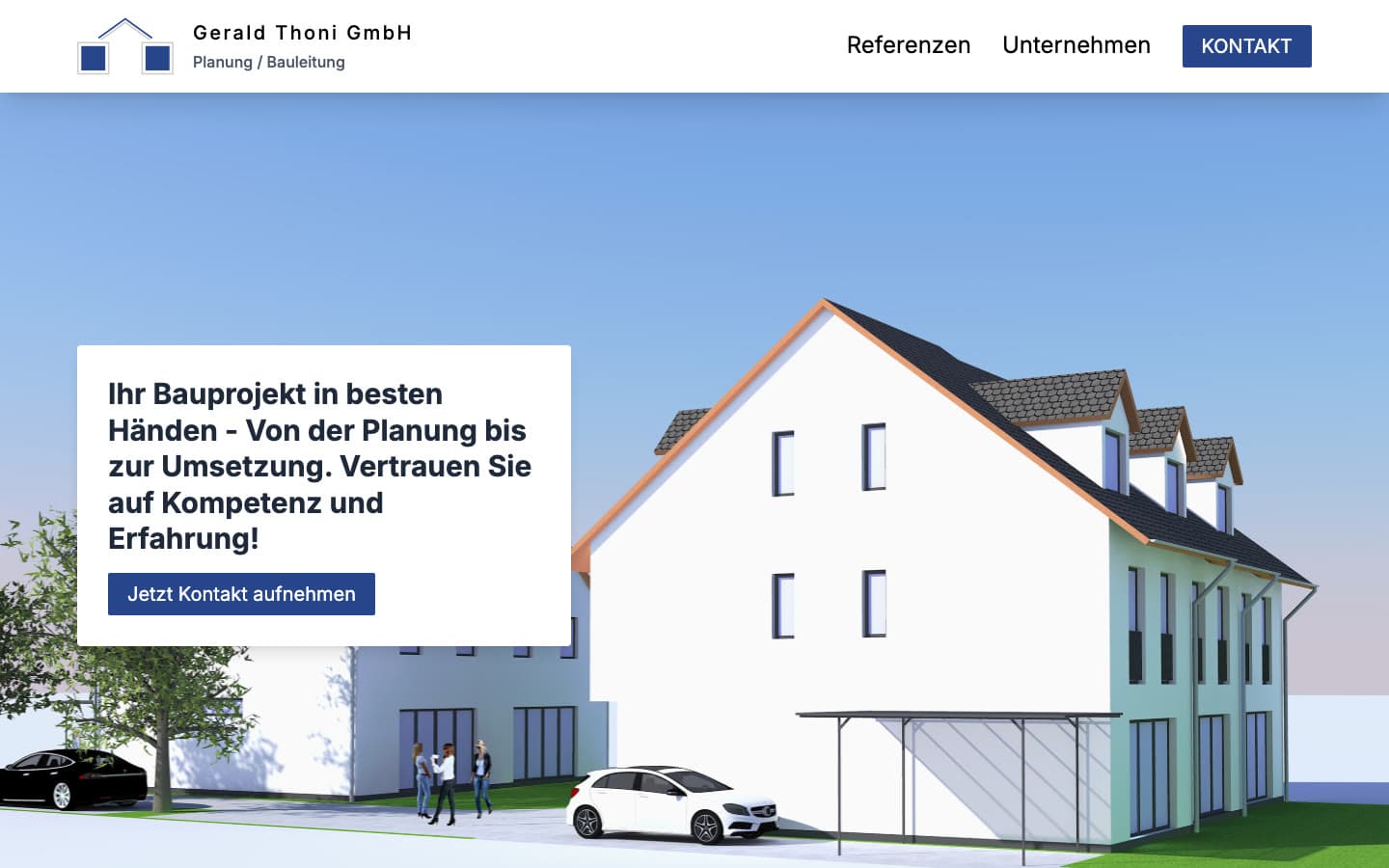 Gerald Thoni GmbH, Website – Bauingenieur, Planung und Bauleitung